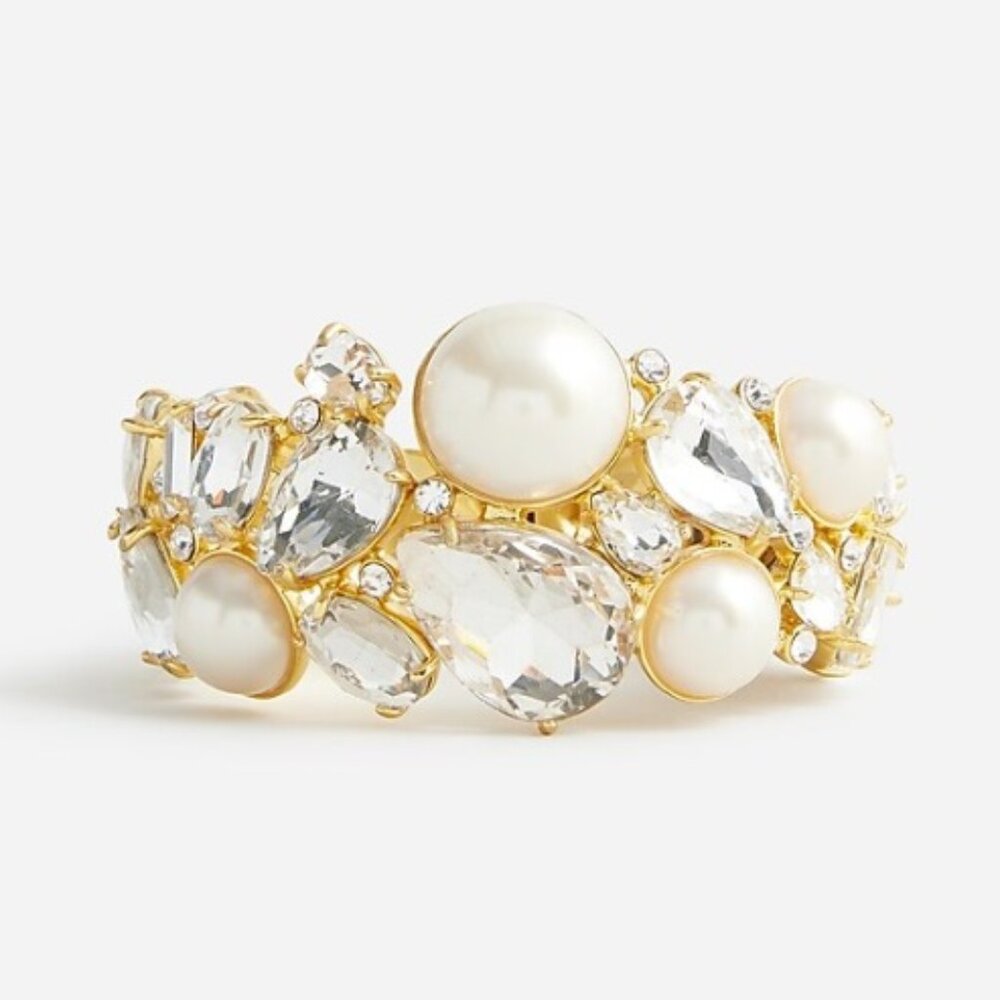J.Crew Pearl and Crystal Cuff Bracelet - Picture 2 of 6
